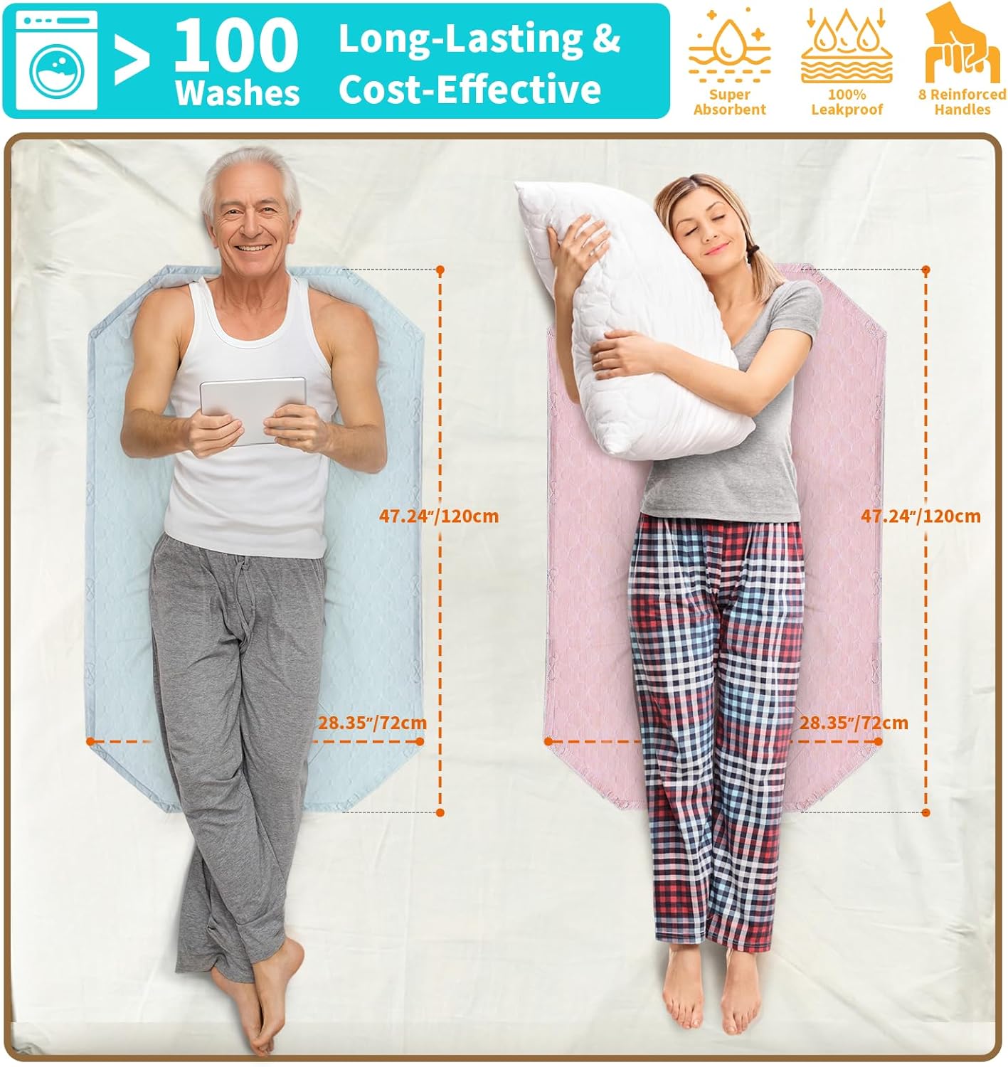 Incontinence pad with handles