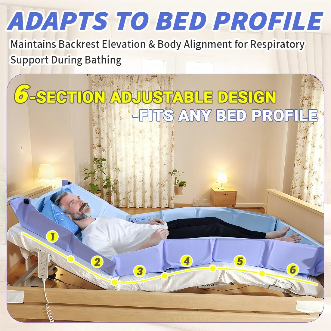 Foldable bathing mattress