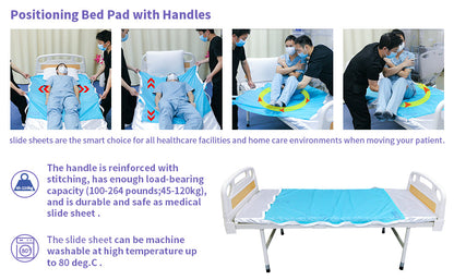 Flat Transfer Slide Sheet with Handles