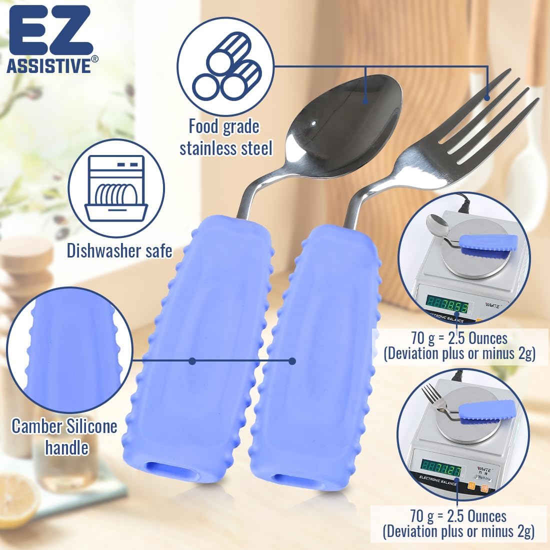 Angled Spoon & Fork Set
