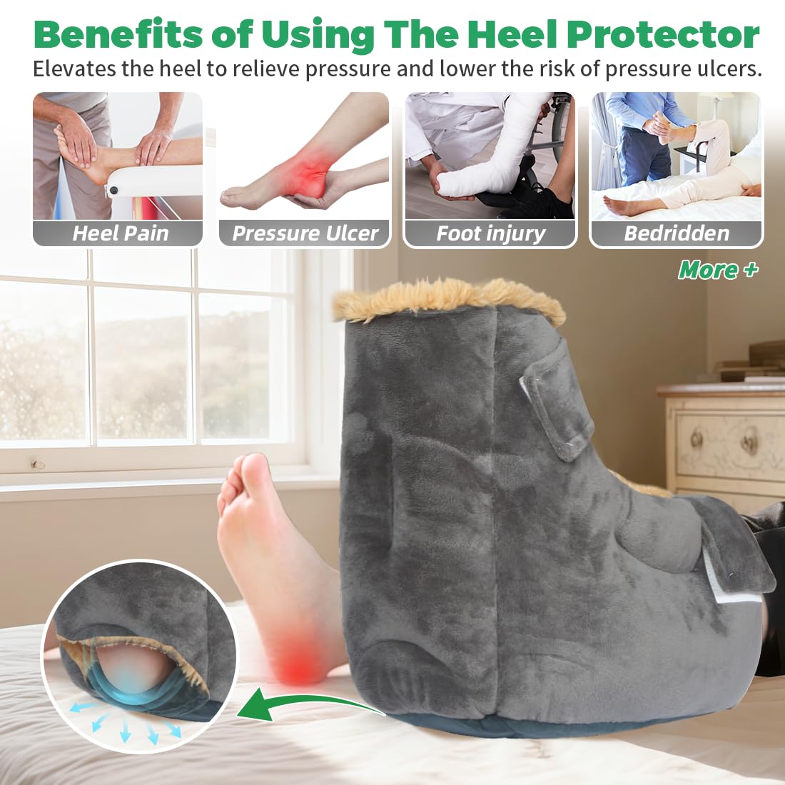 Thick Sherpa Lining Heel Protectors （1 pair）