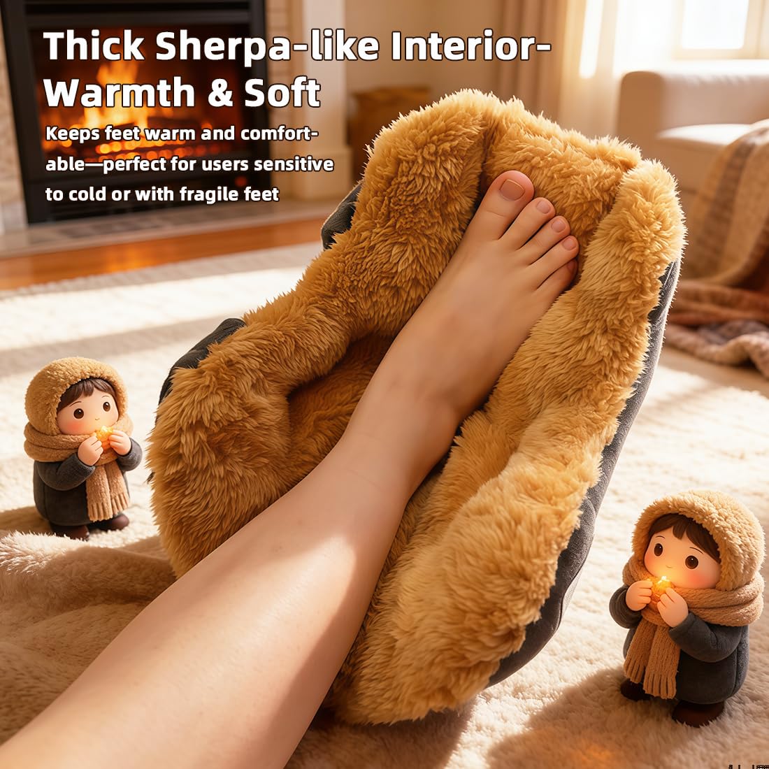 Thick Sherpa Lining Heel Protectors （1 pair）