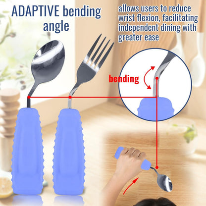 Angled Spoon & Fork Set