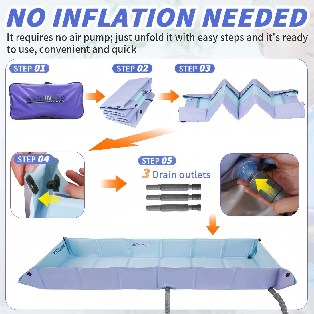 Foldable bathing mattress