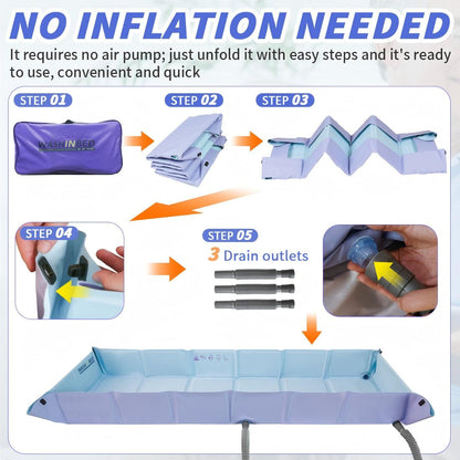 Foldable bathing mattress