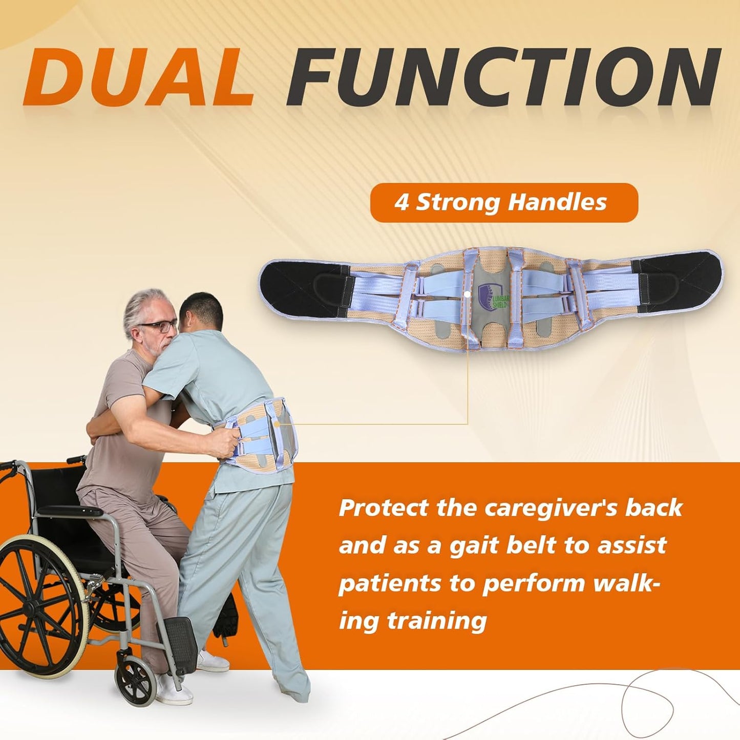 Caregiver waist support brace