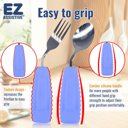 Angled Spoon & Fork Set