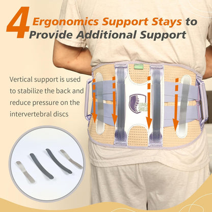 Caregiver waist support brace
