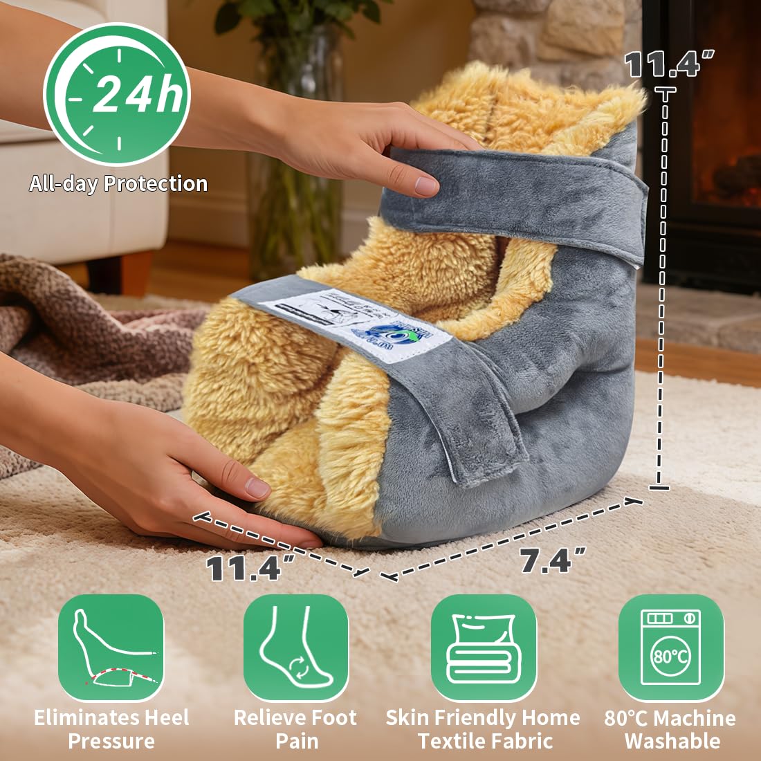 Thick Sherpa Lining Heel Protectors （1 pair）