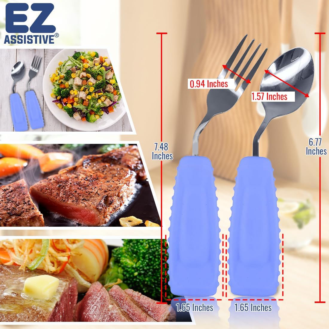 Angled Spoon & Fork Set