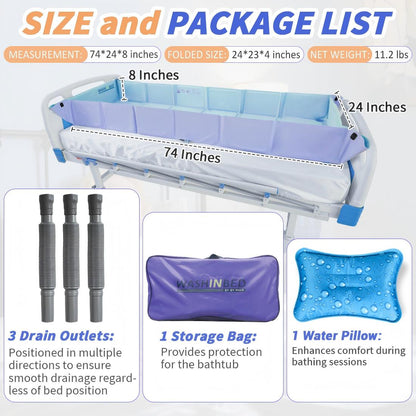 Foldable bathing mattress