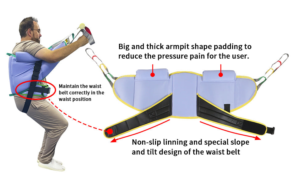 Sit to Stand Sling with Safety Support Belt