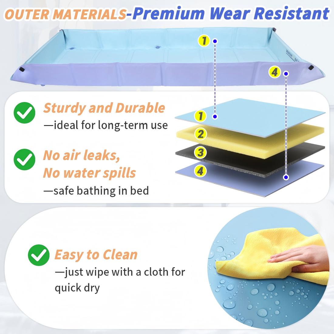 Foldable bathing mattress