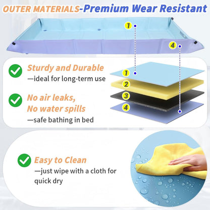 Foldable bathing mattress