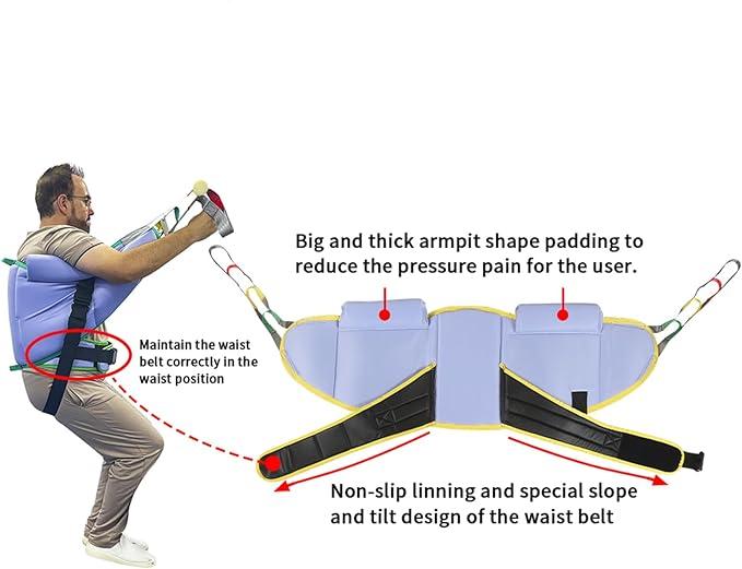 Sit to Stand Sling with Safety Support Belt