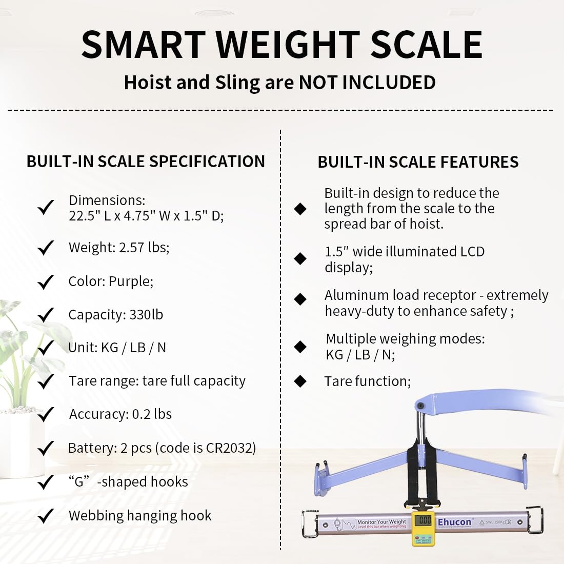 Hoyer Lift Paitent Weight Scale