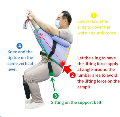 Sit to Stand Sling with Safety Support Belt