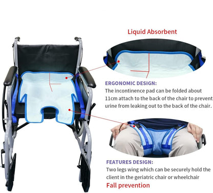 Wheelchair Seat Belt Highly Absorbent Incontinence Pad