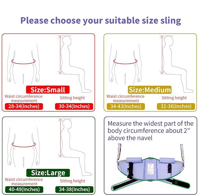 Sit to Stand Sling with Safety Support Belt