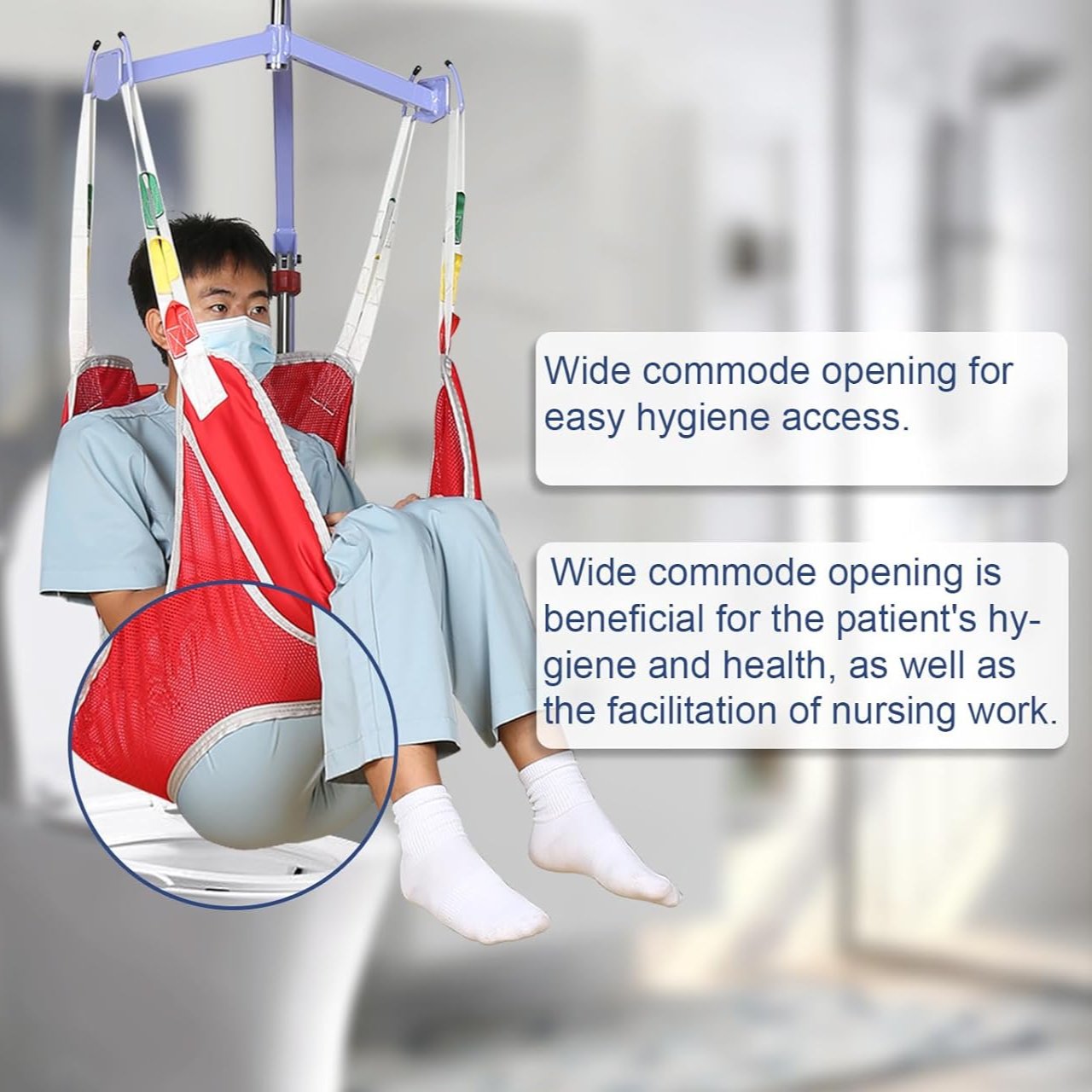 Full Body Mesh Sling with Commode Opening