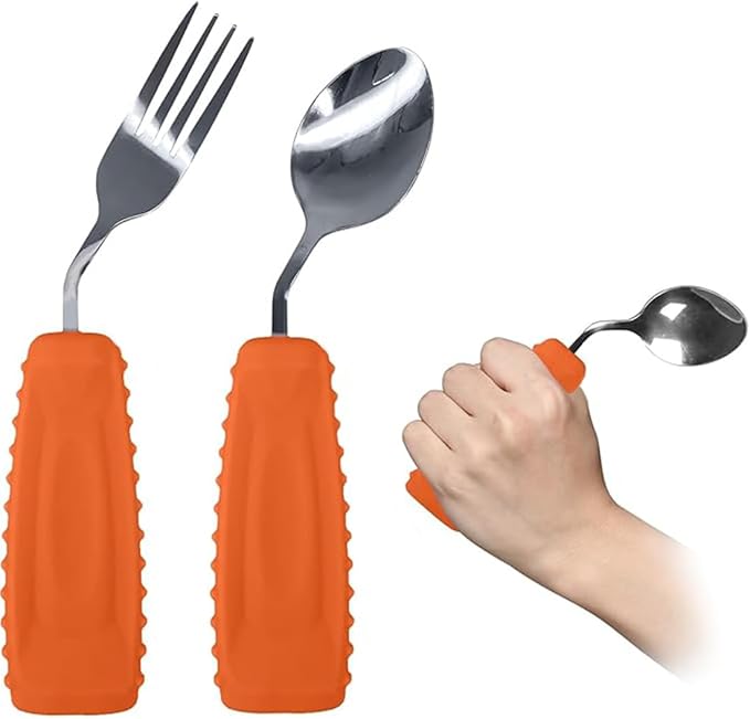 Angled Spoon & Fork Set