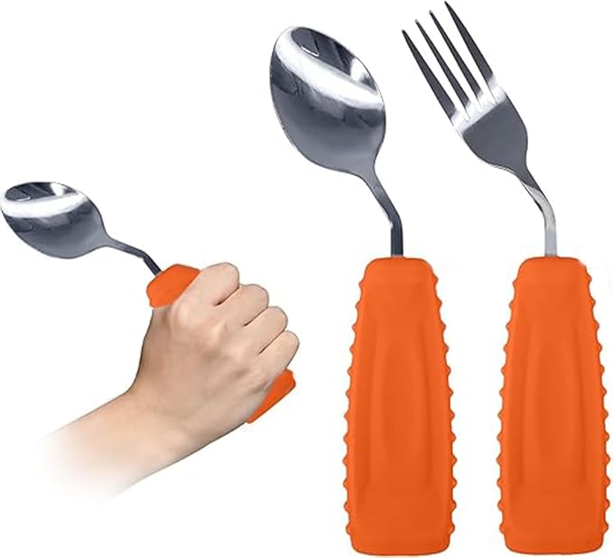 Angled Spoon & Fork Set